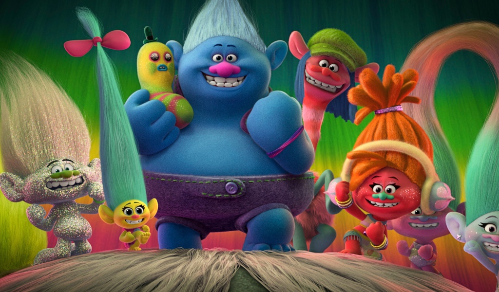 Веселые персонажи мультфильма Тролли: Мировой тур 2020 года