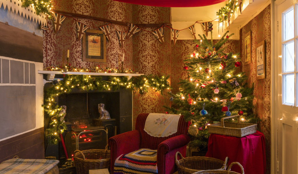 Комната украшена на Рождество