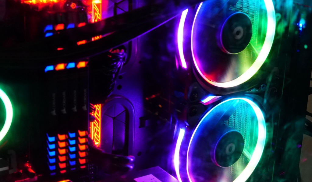 Неоновый компьютерный вентилятор 