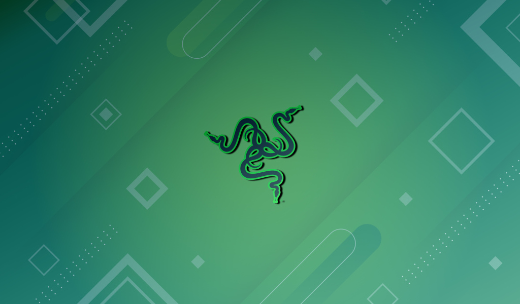 Логотип Razer на зеленом фоне
