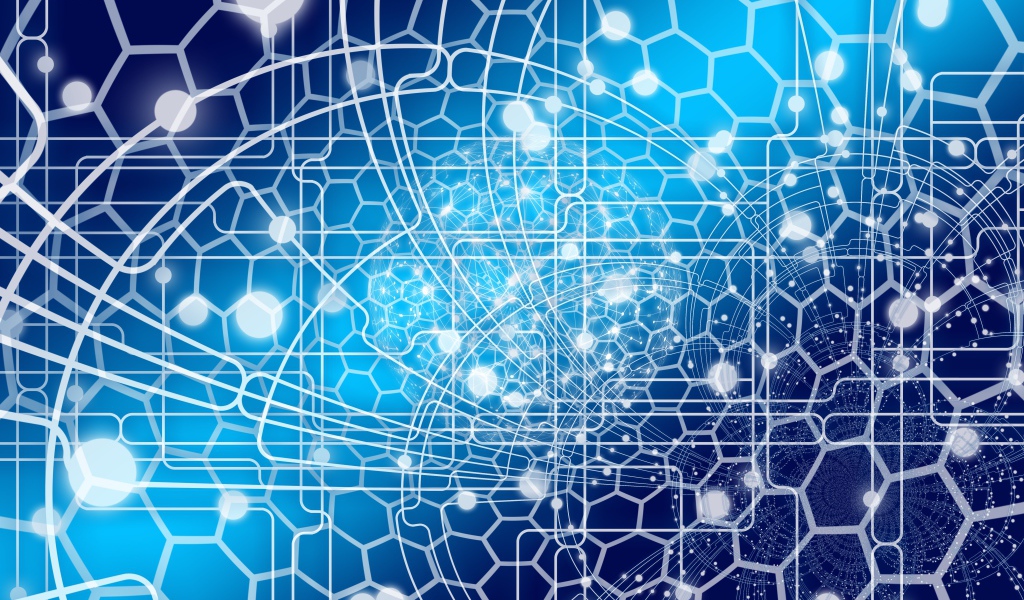 Векторная интернет паутина в неоновом свете