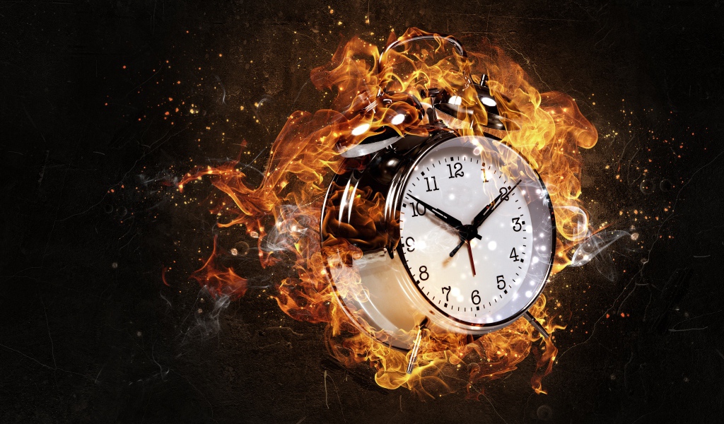 Будильник звенит в огне 