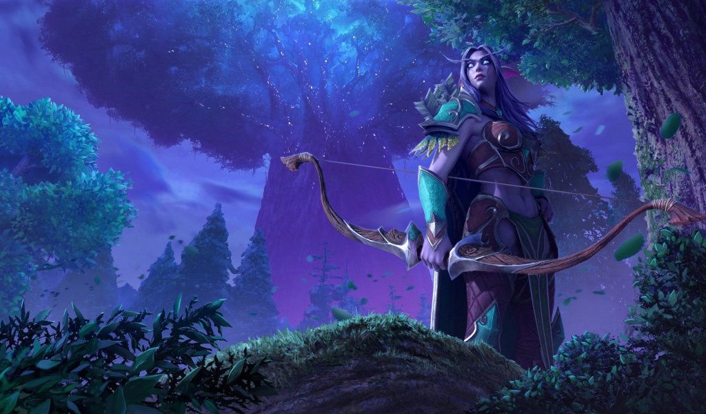 Девушка эльф, компьютерная игра Warcraft III: Reforged, 2020