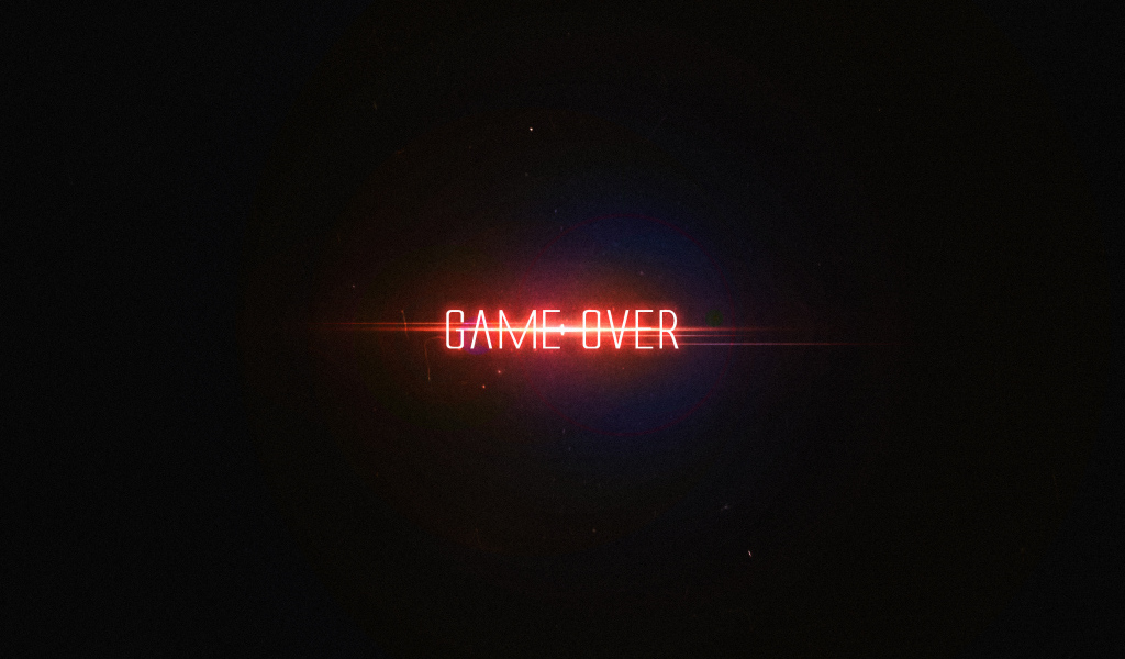 Надпись Game Over на черном фоне