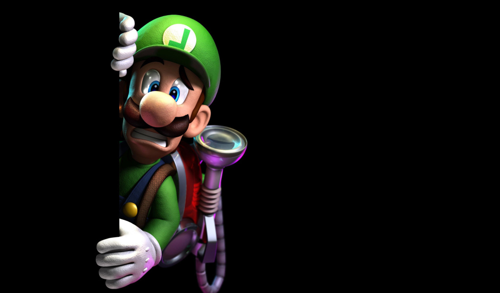 Герой Марио на черном фоне
