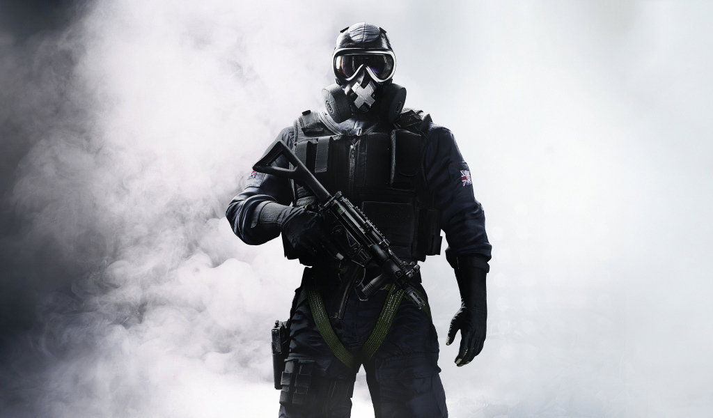 Солдат из компьютерной игры Rainbow Six Siege 