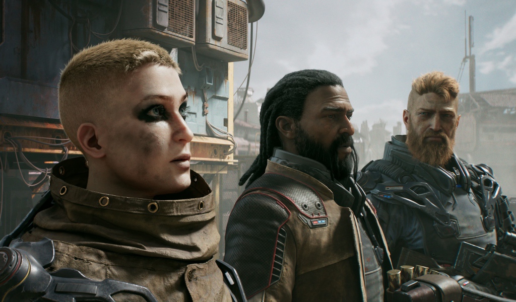 Солдаты из компьютерной игры Outriders