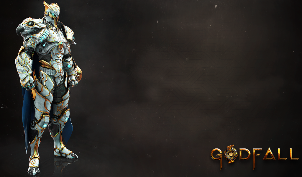 Воин в доспехах компьютерная игра Godfall, 2020