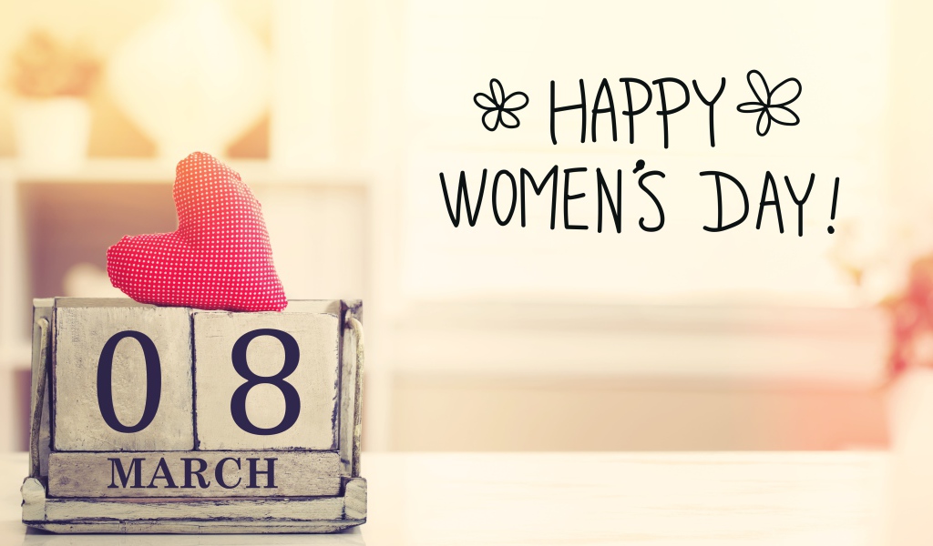 Надпись С Международным Женским Днем 8 марта