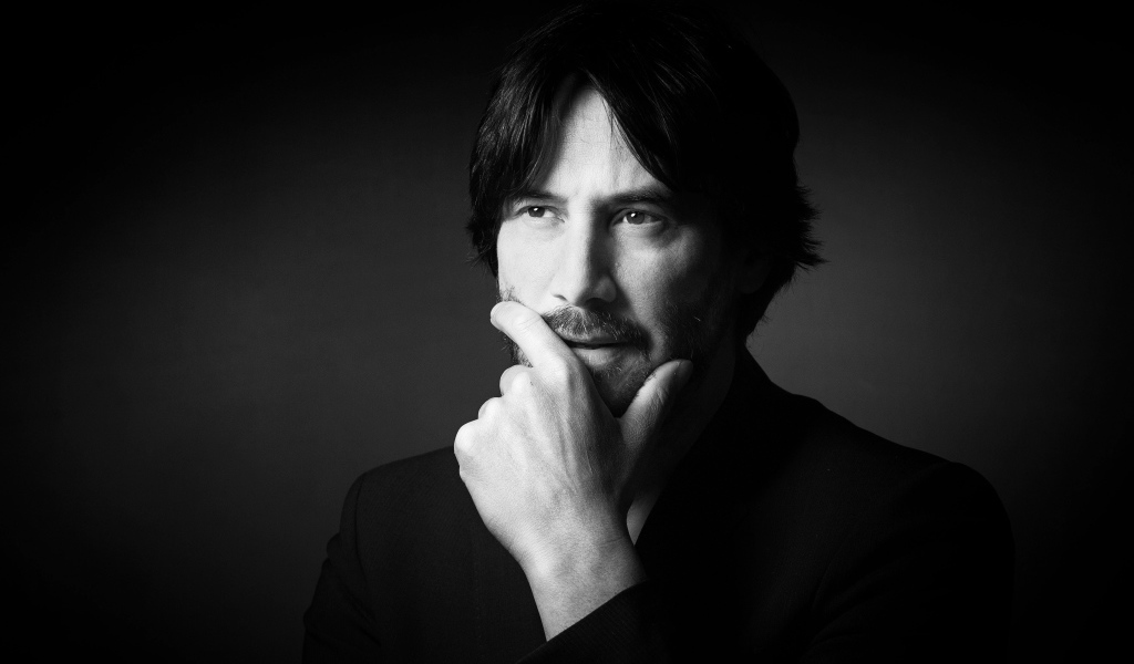 Стильный мужчина, канадский актер Киану Ривз  в костюме