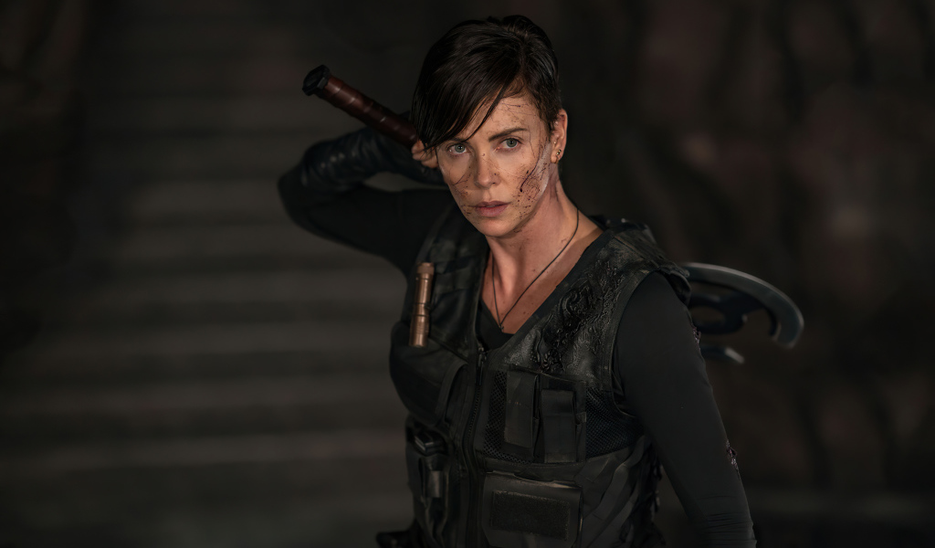 Actress Charlize Theron in the new film Immortal Guard, 2020