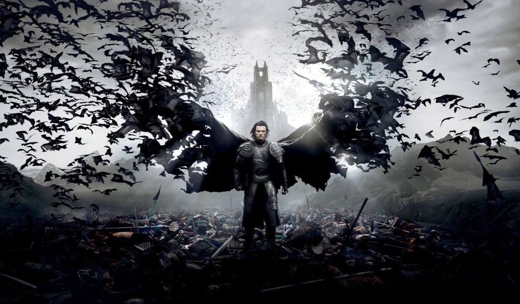 Мужчина Дракула на побоище 