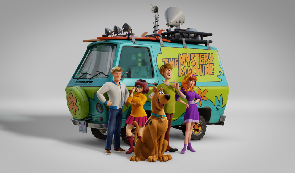 Яркий постер с главными героями мультфильма Скуби-Ду, 2020