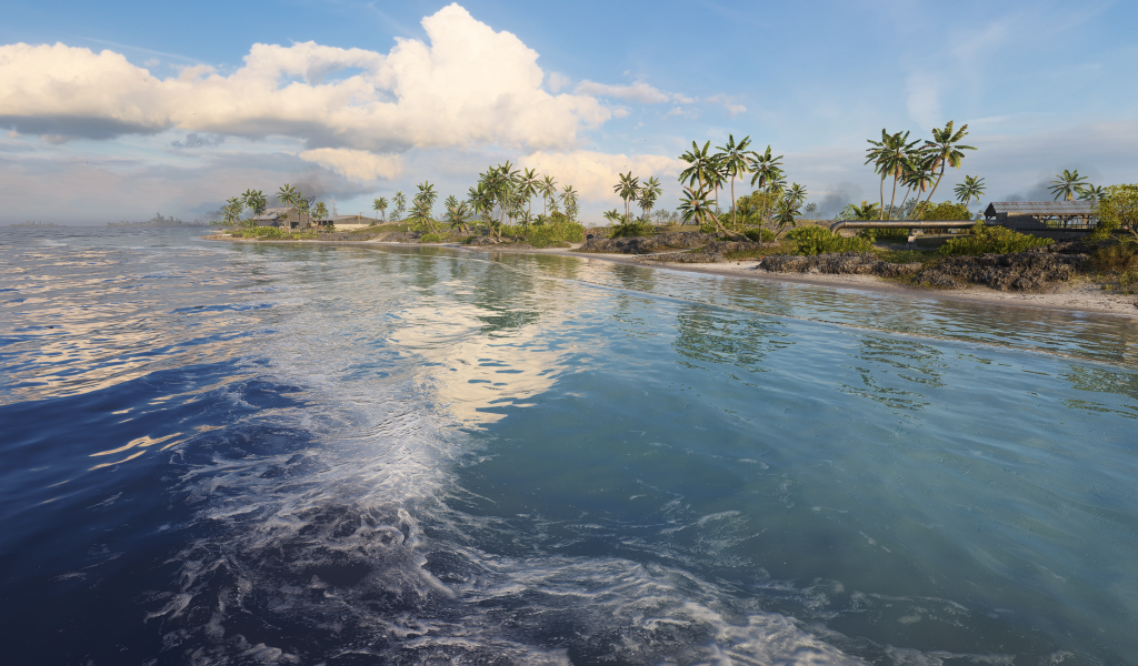 Белые волны в океане на тропическом пляже