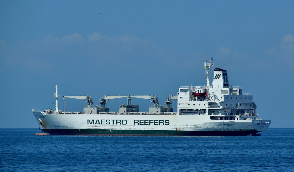 Грузовое судно MAESTRO REEFERS в море 