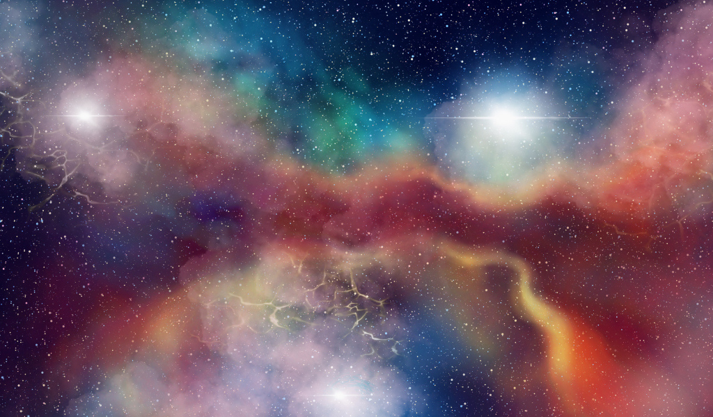 Красивое звездное небо и млечный путь в космосе 