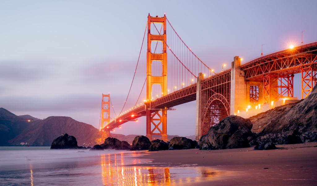 Golden Gate Bridge in the evening light