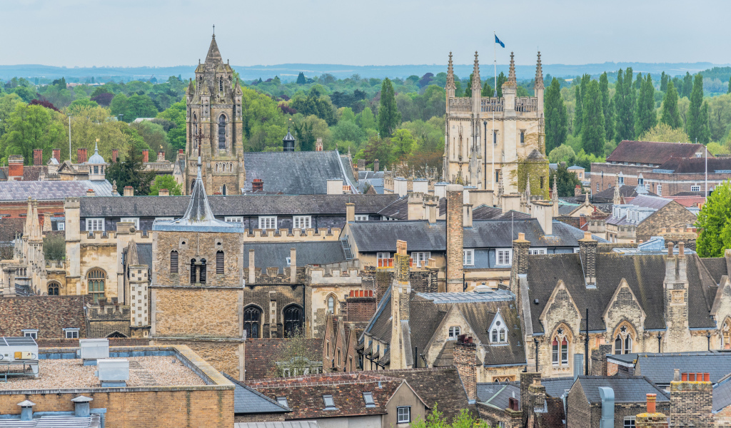 Старинный город в Англии вид сверху 