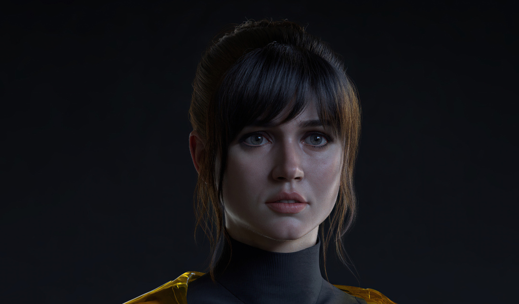 Актриса Анна Де Армас на черном фоне