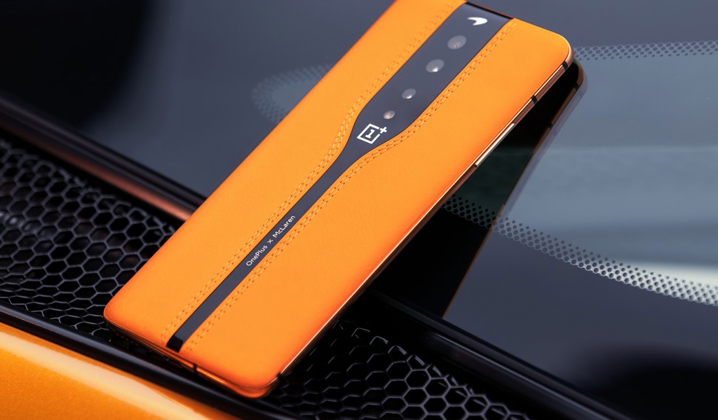 Тонкий новый оранжевый смартфон  OnePlus Concept One, 2020