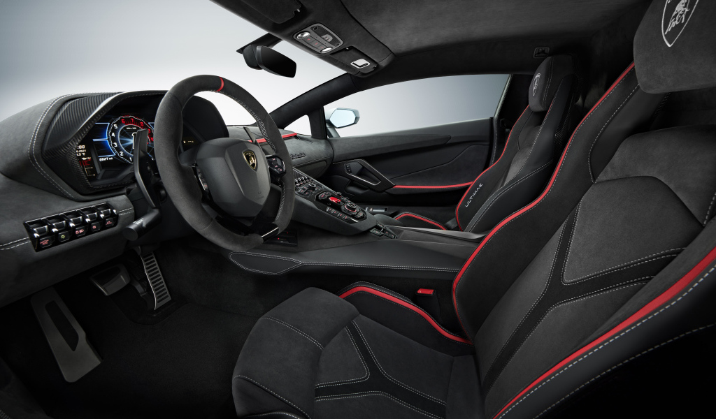 Салон автомобиля Lamborghini Aventador LP 780-4 Ultimate 2021 года