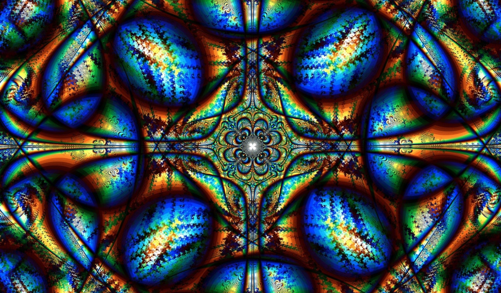 Красивый абстрактный  рисунок с калейдоскопа 