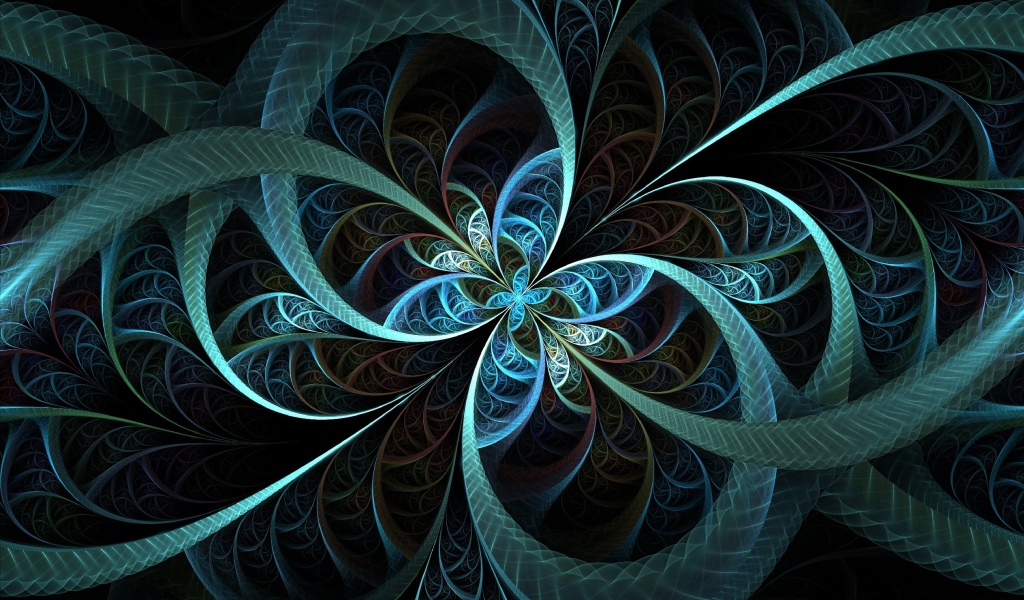 Красивый абстрактный узор на черном фоне