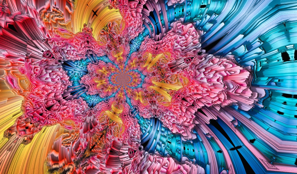 Красивый абстрактный узор с разноцветными вставками 