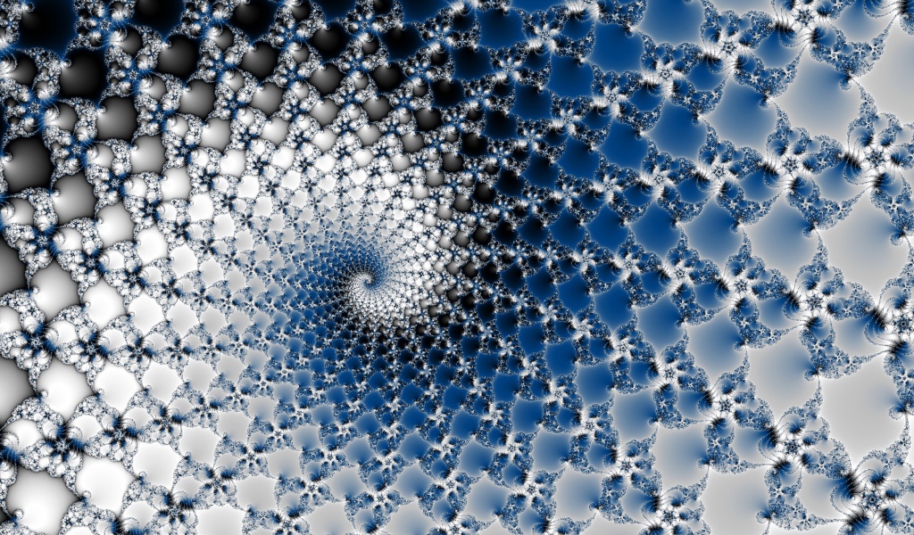 Красивая абстрактная белая  с голубым спираль 