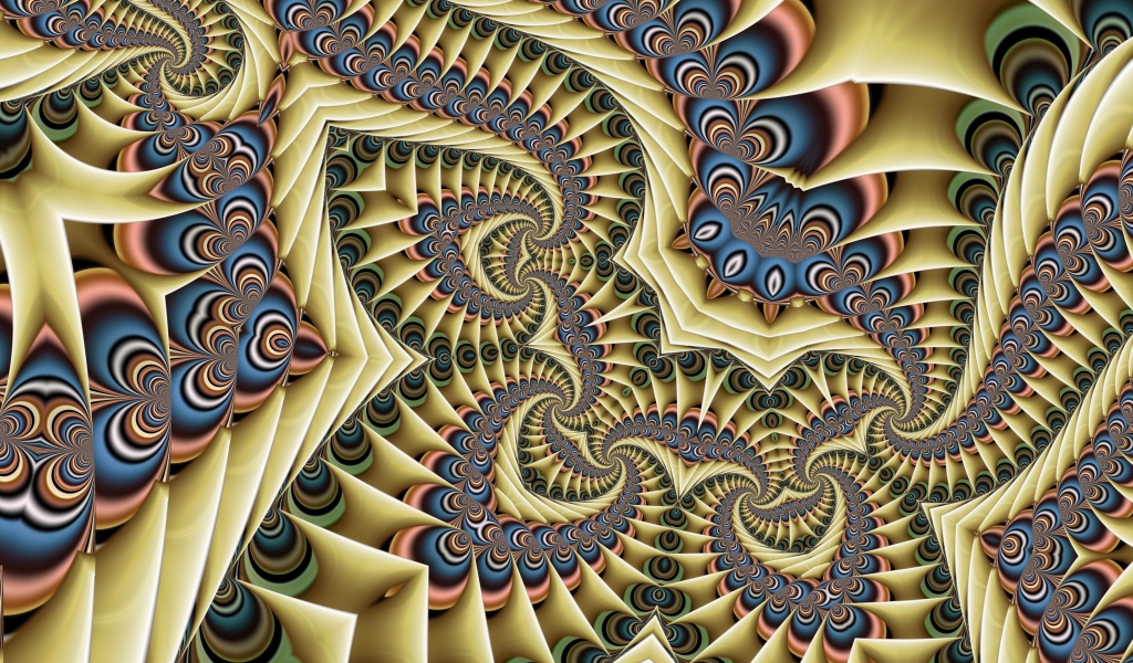 Красивый фрактальный узорный рисунок 