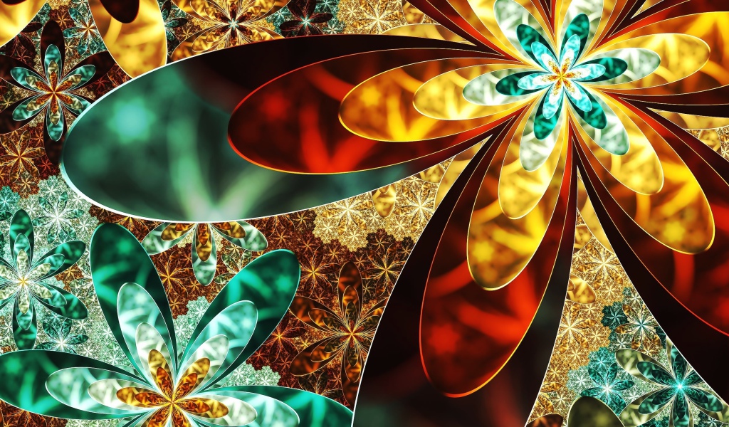 Красивые необычные абстрактные цветы 