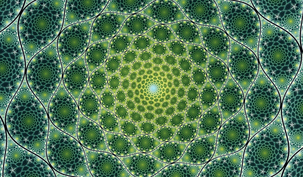 Красивый необычный зеленый узор