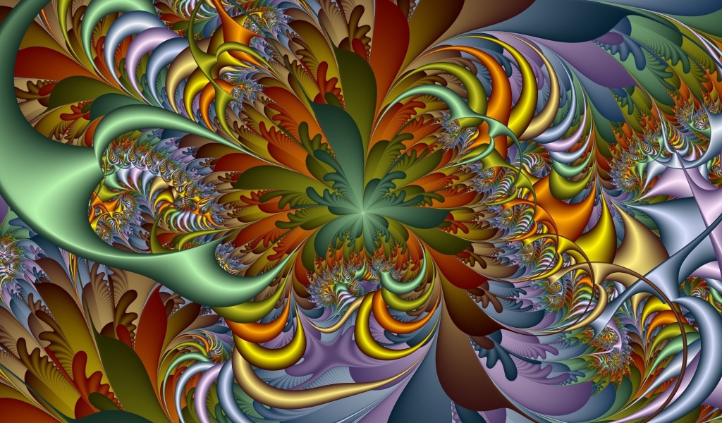 Фрактальный рисунок с необычным узором