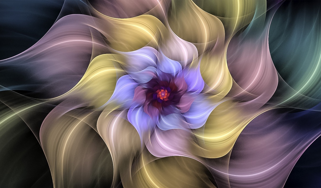 Многоярусный разноцветный цветок 