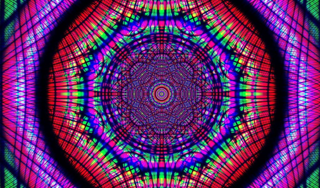 Разноцветный узор калейдоскопа 