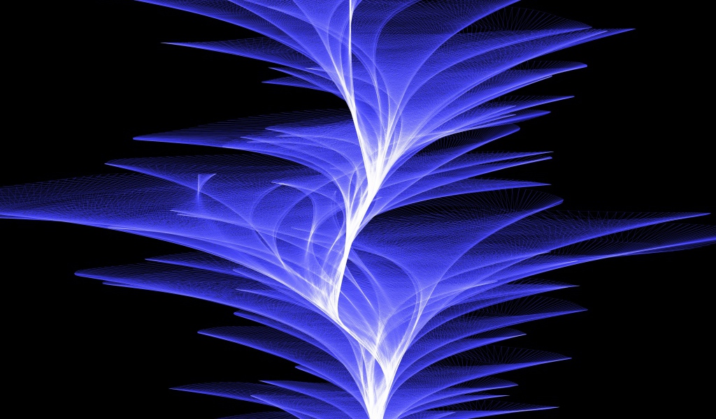 Фиолетовые волны света на черном фоне