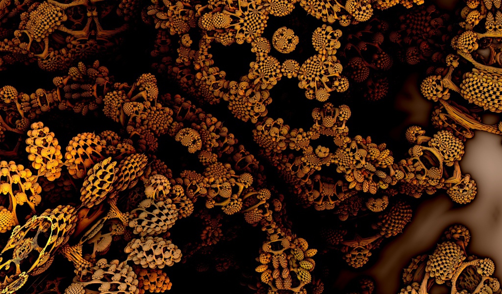 Необычный коричневый фрактальный рисунок