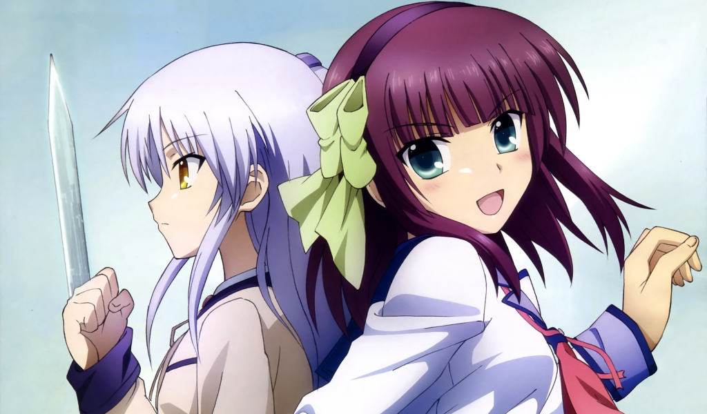 Две девушки аниме Angel Beats! Yusa