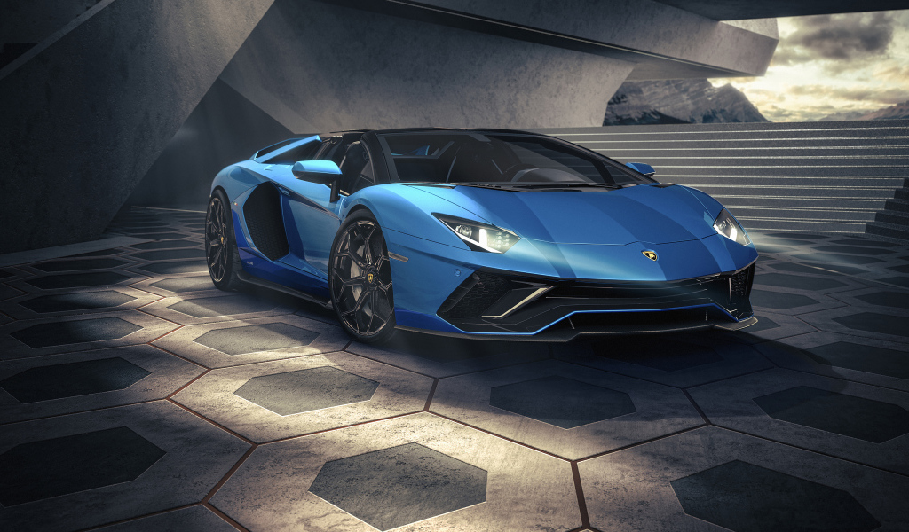 Красивый автомобиль Lamborghini Aventador LP 780-4 Ultimate 2021 года