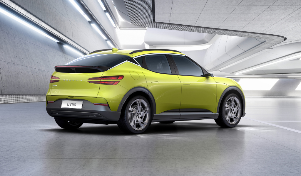 Автомобиль Genesis GV60,  2021 года вид сзади