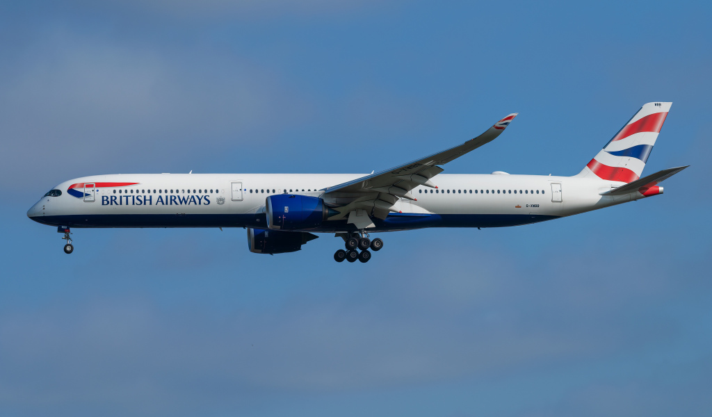 Пассажирский Airbus  A350-1000 авиакомпании British Airways