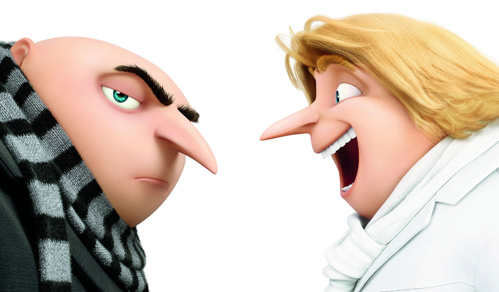Gru and Drew cartoon characters Despicable Me 3