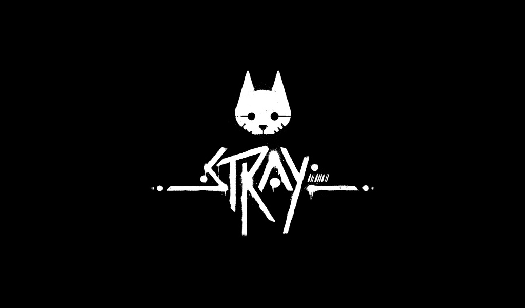 Логотип компьютерной Stray на черном фоне