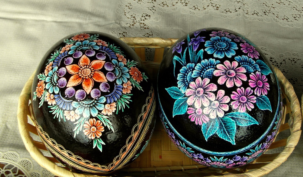 Яйца с красочным цветочным рисунком на Пасху 2021