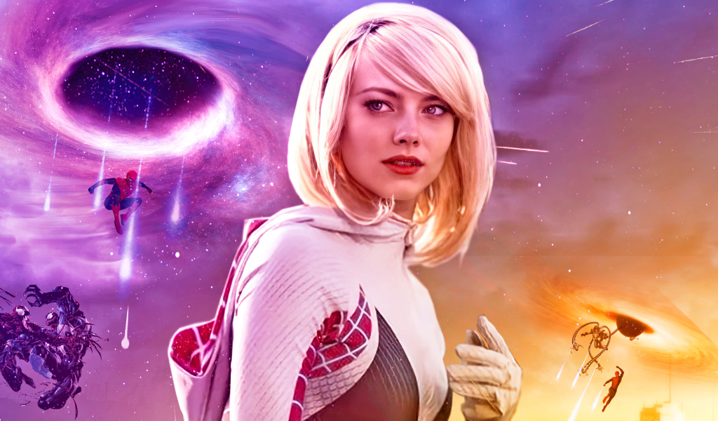 Актриса Эмма Стоун в новом фильме Человек-паук: Нет пути домой, 2021