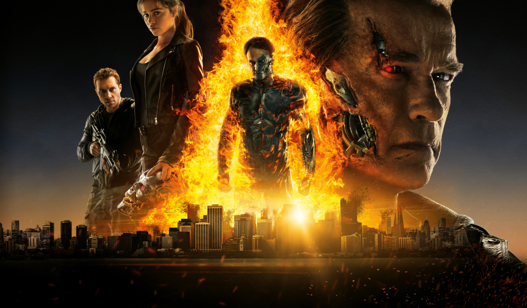 Яркий постер фильма Терминатор: Генезис