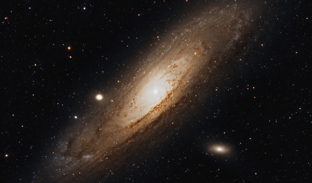 Туманность Андромеды в космосе