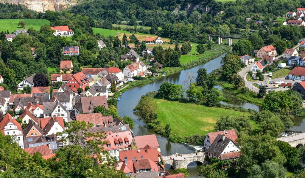 Вид на город Гамбург,  Германия