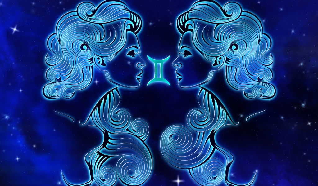 Красивый зодиакальный знак близнецы