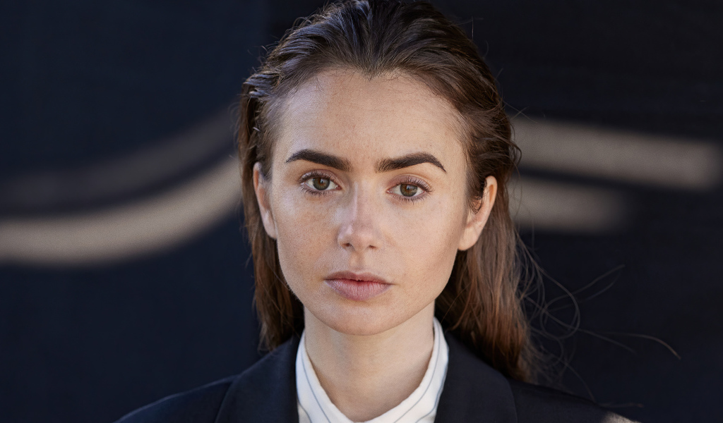 Американская актриса Лили Коллинз без макияжа